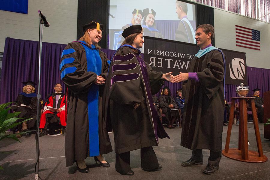 Julia Davidyan was the first DBA graduate to walk the stage at the 2017 winter commencement ceremony